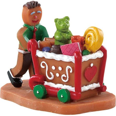 Decorazione "Shopping" per Villaggio di Natale e presepe, in Resina da h 4 cm