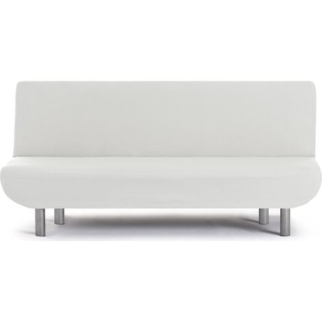 Housse de canapé bi-élastique pour clic-clac 3 Places Couleur Blanc Design Harlem (1/5)