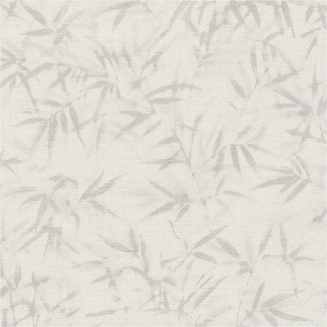 Nature wallpaper wall Profhome 790462 hot embossed non-woven wallpaper slightly textured with floral ornaments and metallic highlights white silver oyster white light grey 5,33 m2 (1/5)