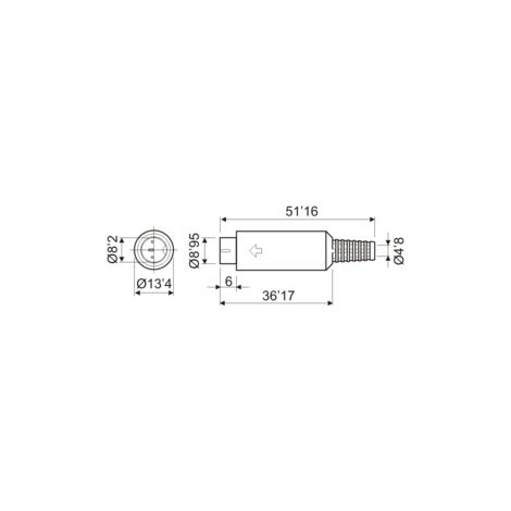 Conector MiniDin Macho 8 Contactos (1/3)