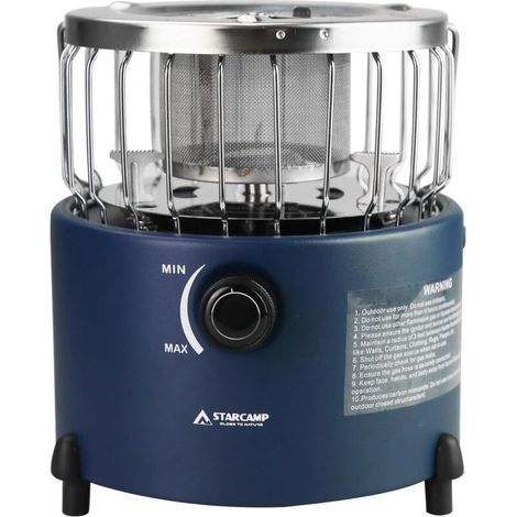 Réchaud et chauffage à gaz portable StarCamp pour le camping en extérieur 2 en 1