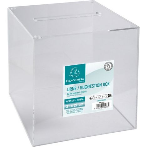 Urne transparente 21 X 21 cm
