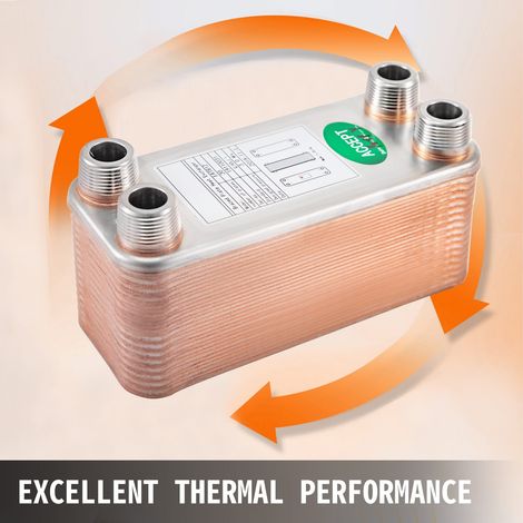 Echangeur Thermique 1230MN34 Echangeur De Chaleur Thermique à 30 Plaques pour le refroidissement d'huile industrielle/les évaporate… (1/5)