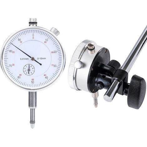 RELOJ COMPARADOR DE PRECISION PARA DIMENSIONES Y TOLERANCIAS 0-10MM, 0.01MM Relojes Comparadores 0.01mm Precisión Métrica Indicador de Dial Medidor de Medición (1/5)