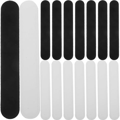 Lot de 20 bandeaux absorbants jetables pour chapeau, anti-transpiration, coussinets de protection (10 noirs et 10 blancs).-23.50X3.70X0.20CM-Black White (1/4)