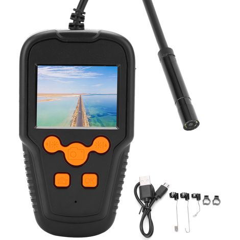 Endoscope industriel 2MP avec écran HD 2,4 pouces, caméra d'inspection étanche 8mm, câble 10m/32,8ft, portable (1/5)