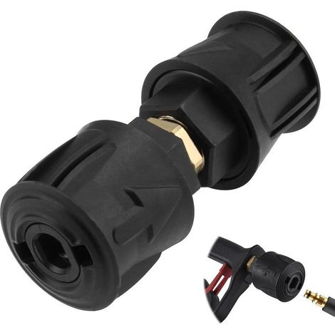 Raccord tuyau nettoyeur haute pression M22 14mm quick connect – compatible Karcher K2-K7 – adaptateur raccord rapide (1/5)