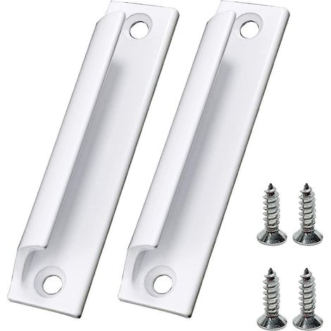 Poignée de porte de balcon extérieur, 2 poignées de porte-fenêtre, convient pour les tiroirs de maison et de bureau, les portes de placard (1/5)