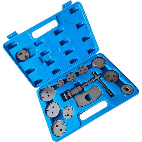 Lot de 12 outils d'étrier de frein à disque de voiture en acier, piston compresseur, carbone Sttel, outil d'étrier de frein de voiture avec rangement (1/4)