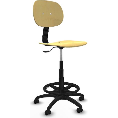 Sgabello piqueras y crespo elegante nero poliammide legno (1/2)