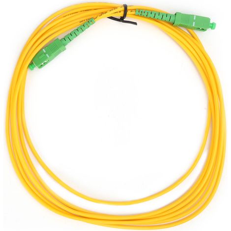 Câble de raccordement fibre optique SC/APC à SC/APC, 3,0 m, PVC, SM, saut de liaison monomode, cordon de brassage.