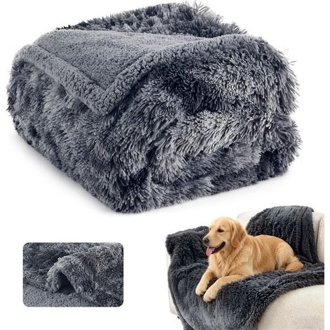 Coperta impermeabile per cani, tappetino extra spesso per cani, coperta morbida e calda per animali domestici, protegge il divano, lavabile in lavatrice, coperta lunga in pelliccia sintetica (1/5)