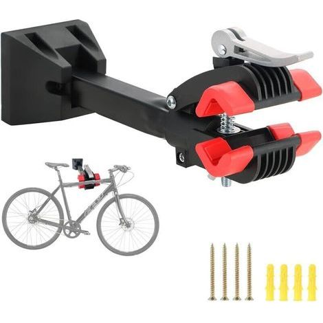 Support mural pour vélo – Support d’entretien pliable, robuste en acier avec pince réglable pour tous types de vélos (1/4)