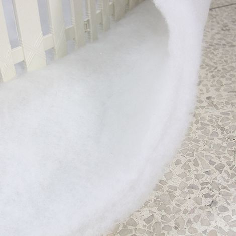 Couverture de Noël en coton artificiel, idéale pour décorer le pied du sapin, les tables, les rideaux et les cheminées. (1/5)