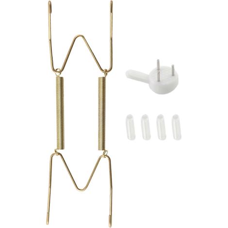 Lot de 10 supports pour assiettes, supports muraux de 15 cm et lot de 10 crochets muraux, compatibles avec les décorations de 12,5 à 17,5 cm (1/5)