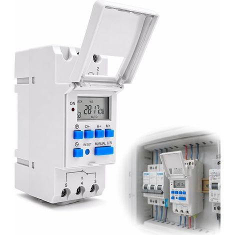 Horloge Programmable Modulaire pour Tableau Électrique