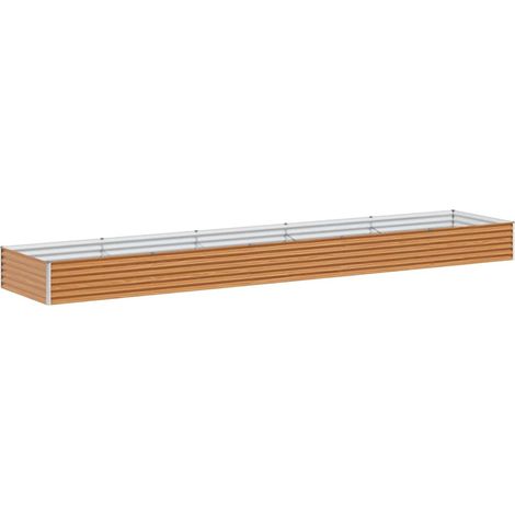 Arriate elevado 485 x 100 x 36 cm Acero Galvanizado vidaXL