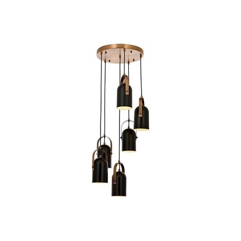 WellHome Lámpara de techo, metal, negro

vintage, colección Bled, 80x40x40, casquillo 6 x E 27 Max 60 W