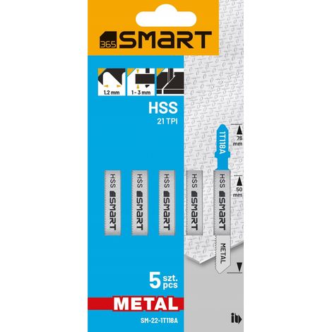 Sägeblatt smart hss 21 tpi Stahl hohe Haltbarkeit (1/3)