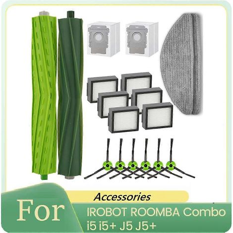Ersatzteile für iRobot Roomba Combo I5, I5+, J5, J5+ Staubsauger: rotierende Seitenbürsten, Filter, Staubbeutel, Reinigungstücher. (1/5)