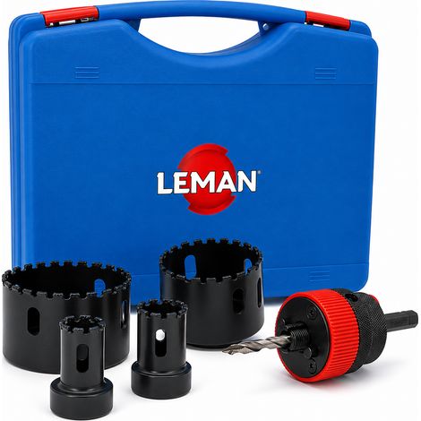 LEMAN Coffret 5 Trepans Diamantes 22-68 mm VAL6705PLUG avec Mandrin (1/5)