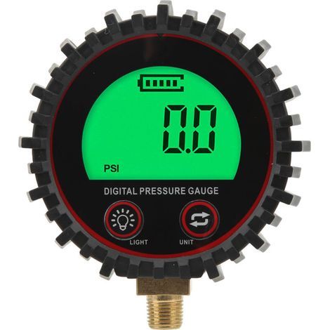 Manomètre numérique pour gonfleur de pneus – 3 à 255 PSI, écran LCD, alimentation DC 3,1 V, filetage M10, accessoire véhicule (1/5)