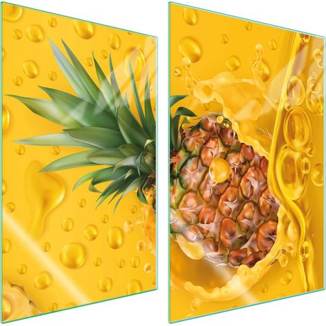 Assiette de protection en verre pour la cuisine 2x35x52 ananas (1/5)