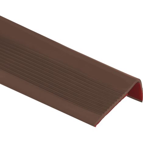 Profilé antidérapant pour marches d'escalier de 5 mètres/10 mètres, profilé d'escalier autocollant, bande de bord flexible en PVC-caoutchouc, bande de bord d'escalier pour intérieur et extérieur (1/5)