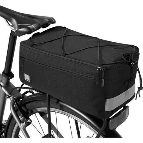 Gepäckträgertasche Fahrradtasche 8L Kühltasche mit Schultergurt Schwarz (1/5)