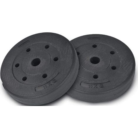 Trintion Hantelscheiben Gusseisen für Heim- & Studio-Krafttraining  1" Loch, Gewicht wählbar 5kg, 10kg oder 15kg, ideal für Bankdrücken, Kniebeugen, Kreuzheben, Hantelübungen (10kg2)