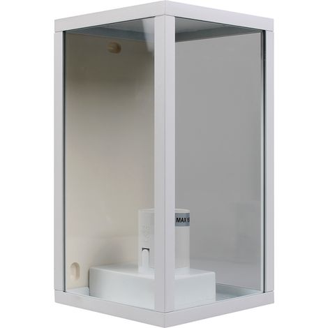 LAMPADA DA PARETE IP44 PER INTERNI ED ESTERNO IN ALLUMINIO BIANCO CON ATTACCO E27 - DESIGN ELEGANTE E MODERNO (1/5)
