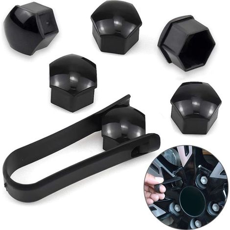 Cache-écrous de roue, 20 cache-écrous de roue 17 mm, outils inclus, KLB (1/5)