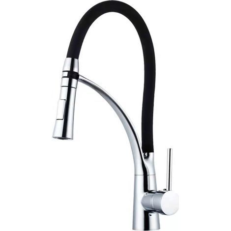 Kitchen sink tap, zinc alloy kitchen tap, includes 2 G3/8 inlet pipes, 360° rotation (electroplated). (1/5)