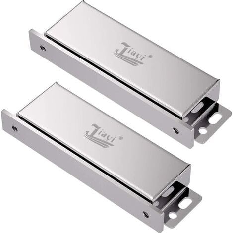 Loquet Magnetique Porte 2 Pièces Aimant Pour Porte de Placard Acier Inoxydable Loqueteau Aimant Fermeture Meuble Aimant Puissant Robuste Jusqu’à 40kg pour Tiroirs Porte de Douche Aimanté Armoire (1/5)