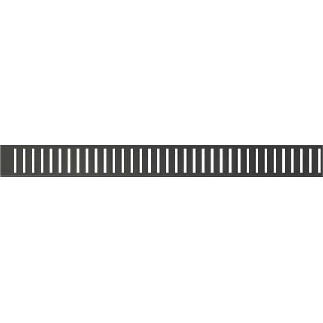 Alcadrain Rejillas - Rejilla para plato de ducha lineal 105 cm, negro mate PURE-1050BLACK (1/3)