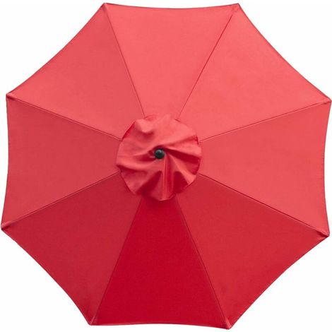 Housse de rechange pour parasol, 8 baleines, 3 m,rouge (1/5)