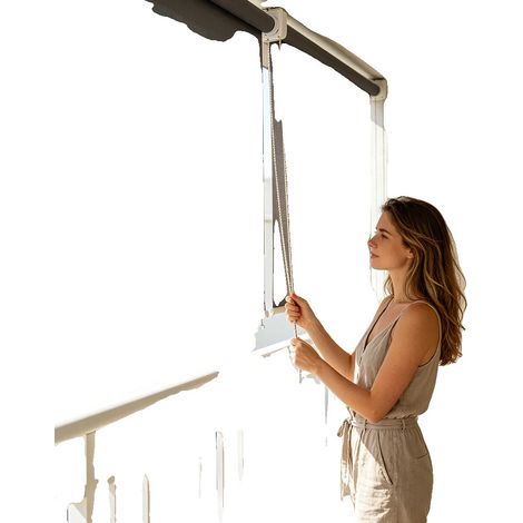 Estor enrollable exterior, fabricado en polietileno de alta densidad, dimensiones 140x140 cm, protección UV, fácil instalación, color antracita. (1/5)