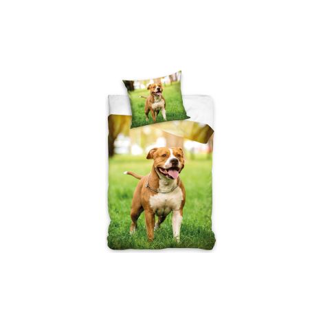 Ropa de cama de algodón 140x200 Amstaff Dog