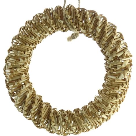 Natürliche Stroh Weihnachtskugel dekorative Ornament H 3cm x ø 14cm (1/2)