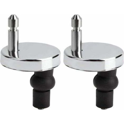 Lot de fixation abattant wc universels pour abattant de WC-Compatible avec la plupart des sièges de WC standards avec système d'abaissement automatique-Facile à installer (1/4)