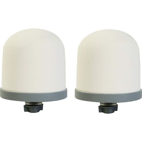 Lot de 2 Filtre à eau, Céramique frittée, Diatomée, 0,2-0,5 microns, Comptoir, Seau