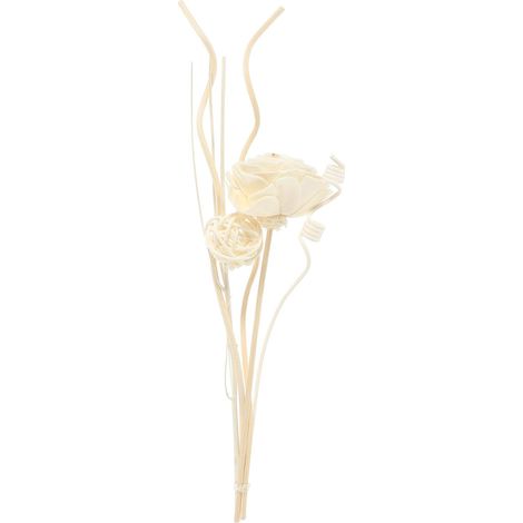 Bouquet de Roses Séchées Artificielles en Rotin Blanc, Bâtonnets Diffuseurs Parfumés Décoratifs Cuisine et Intérieur, Diffuseur D'aromathérapie Élégant et Naturel (1/5)