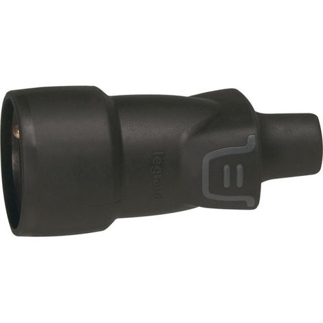 Legrand – Prolongateur caoutchouc 2P+T 16A – Indice de protection IP44 – Sortie droite – Résistance chocs IK08 – Câble H07 RNF 3G 2,5 mm²