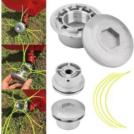 Aluminium-Trimmerkopf, 4-Faden-Universal-Kantenschneiderkopf, Aluminium-Rasentrimmerkopf, Mähkopf, Freischneiderkopf (1/5)