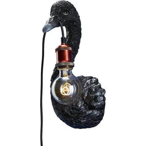 Lampada da Parete Cigno Baby Petra 15x15x35 cm Nero (1/3)