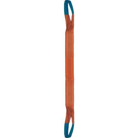 Élingue sangle double 300 mm cmu 10 t orange boucles repliées lg. 4 m LEVAC - 4822G40