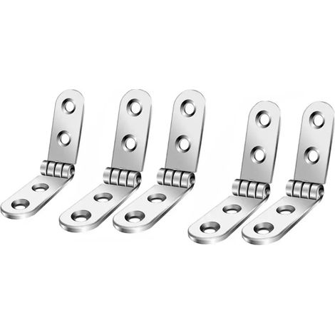 (5 pièces) Quincaillerie pour meubles Charnières à rabat pliables à visser pour armoire de machine à coudre Charnière amortisseur d'angle arrondi (1/5)