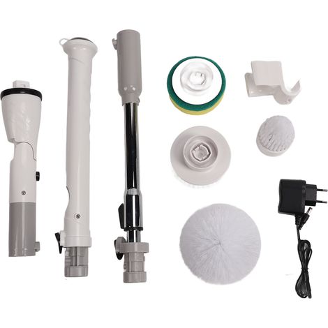 Épurateur électrique puissant à manche long, brosse de nettoyage de sol extensible pour salle de bain et voiture, prise ue 100-240V (1/5)