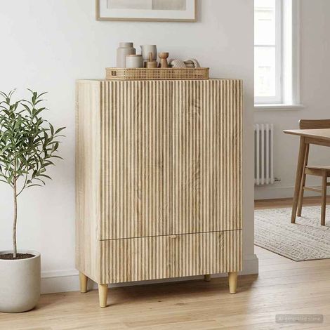 vidaXL Buffet Chêne Sonoma 66 x 34,5 x 95 cm Bois d'ingénierie (1/5)