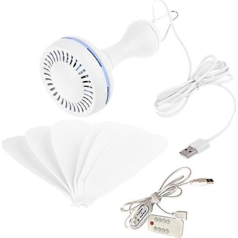 Ventilateur suspendu à 4 vitesses réglables et 6 pales pour activités extérieures (1/5)